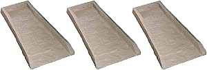 Suncast SB24 Decorative Rain Gutter Downspout Garden Splash Block Taupe (3 Pack)