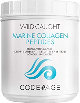 Code Age Anti-Aging Marine Collagen Powder - 100% Wild-Caught Hydrolyzed Fish Collagen Peptides - Type 1 & 3 Collagen Protein Supplement - Paleo Friendly, Non-Gmo, Gluten Free