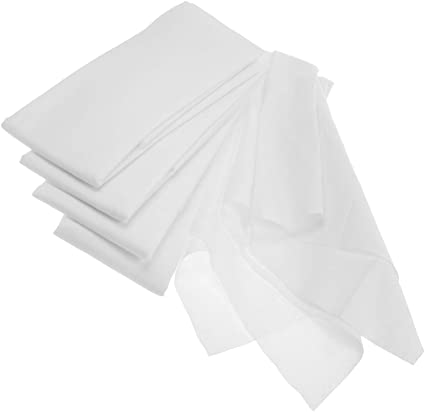 com-four® 5X Cheese-Cloth - Premium Classic fine Woven Cloths in White, Reusable with high Tear Resistance Even in high Humidity, 75 x 70 cm