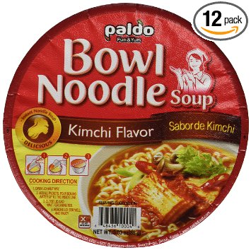 Paldo Kimchi Noodle Soup, 3.03-Ounce Cup (Pack of 12)