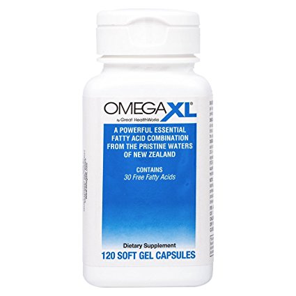 Omega XL Omega-3 Joint Health Supplement with 30 Essential Fatty Acids, 120 Capsules