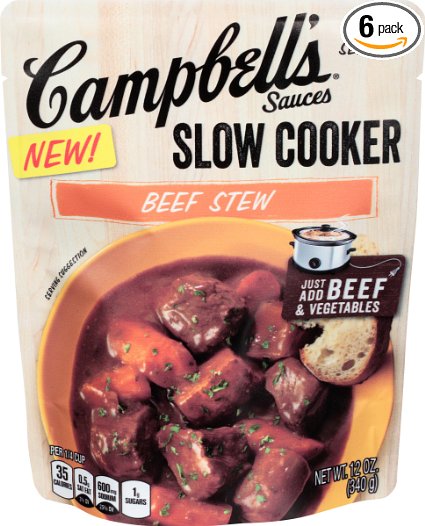 Campbell's Slow Cooker Sauces, Beef Stew, 12 Ounce (Pack of 6)