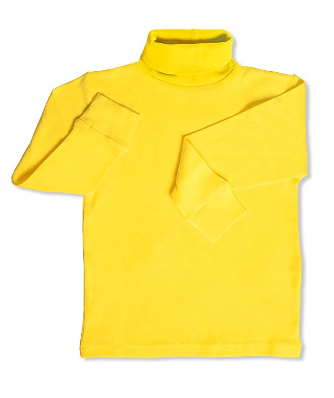 DinoDee Solid Girls Turtleneck 100% Cotton Kids Shirt (2 Toddler-10 Years) Variety Colors