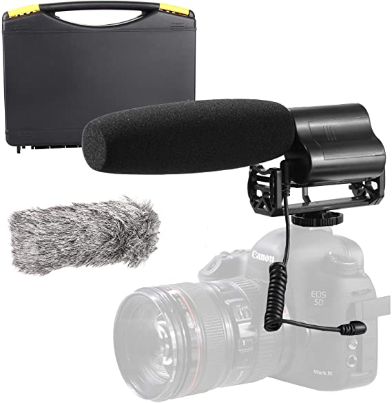 Sevenoak Shotgun Video Microphone Compatible with Nikon D850, D810, D800, D750, D610, D600, D500, D7500, D7200, D7100, D5600, D5500, D5300, D5200, D3500, D3400, D3300, D3200, D4, D5 DSLR Camera