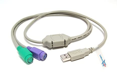 Cables Kart USB to PS2 Converter Cable for Keyboard Mouse