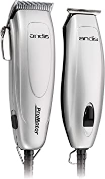 Andis Promotor  27-Piece Clipper/Trimmer Combo Haircutting Kit, Silver (24565)