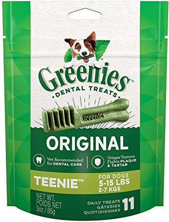 Greenies Dog Dental Chews Dog Treats - Teenie Size (5-15 lb Dogs)