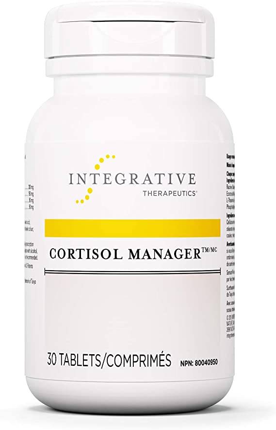 Cortisol Manager - Integrative Therapeutics - Sleep Support Supplement with Ashwagandha, Magnolia, and L-Theanine - Traditional Ayurvedic Sleed Aid - Vegan - 30 Tablets