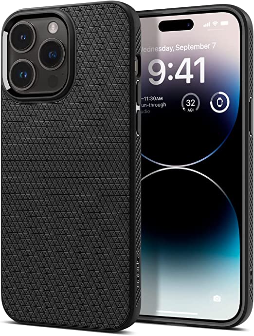 Spigen Liquid Air Armor Designed for iPhone 14 Pro Max Case (2022) - Matte Black