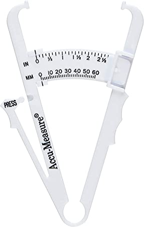 Accu-Measure Body Fat Caliper - Handheld BMI Body Fat Measurement Device - Skinfold Caliper Measures Body Fat for Men and Women