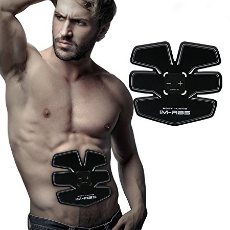 Abs Stimulator IMATE Wireless Abdominal Muscle Toner Body Muscle Trainer Rechargeable Abs Fitness Machine For Abdomen/Arm/Leg Training Portable Gym/Home/Office Workout Equipment Men&Women