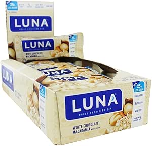 Luna Bar Wht Choc Mcdma C Size 15ct Luna Bar White Choc Macadamia 1.69z