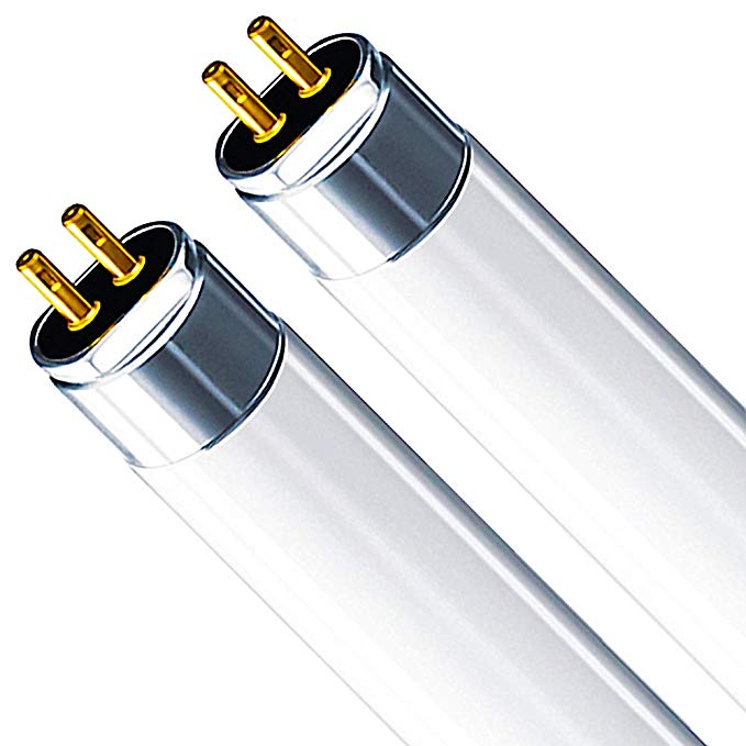 Luxrite F14T5/835 14W 22 Inch T5 Fluorescent Tube Light Bulb, 3500K Natural White, 60W Equivalent, 1140 Lumens, G5 Mini Bi-Pin Base, LR20857, 2-Pack