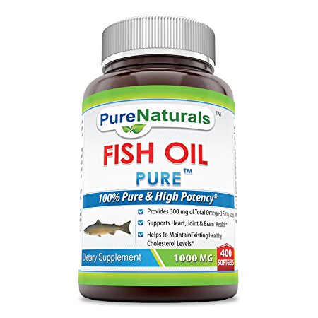 Pure Naturals Fish Oil 1000 mg Soft Gels, 400 Count