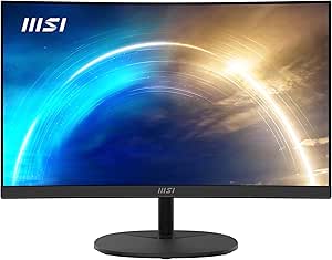 MSI Pro MP2412C Écran Bureautique 23.6" Full HD - Dalle VA 1500R, 1920x1080, 100Hz, Confort Oculaire, Montage VESA, Haut-Parleurs Intégrés, DisplayKit - HDMI 1.4b, DisplayPort 1.2a