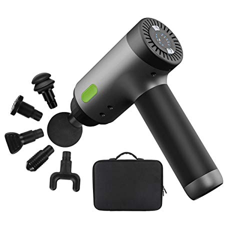 Massage Gun,Deep Tissue Percussion Muscle Massager,Handheld Rechargeable Vibration Full Body Massage Device Helps Relieve Muscle Soreness and Stiffness,5 Variable Speeds
