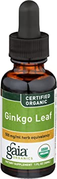 Gaia Herbs, Ginkgo Leaf Organic, 1 Fl Oz