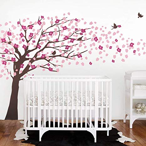 Simple Shapes Brown Cherry Blossom Tree - Elegant Style (Color Scheme B - Brown Tree)