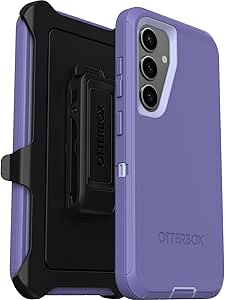 OtterBox Samsung Galaxy S24 Defender Series Case - MOUNATIN MAJESTY (Purple), rugged & durable, with port protection, includes holster clip kickstand