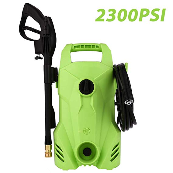 Homself 2300 PSI 1.60 GPM Electric High Pressure Washer, 1400W Electric Power Washer with 3 Quick-Connect Spray Tips (2300PSI)