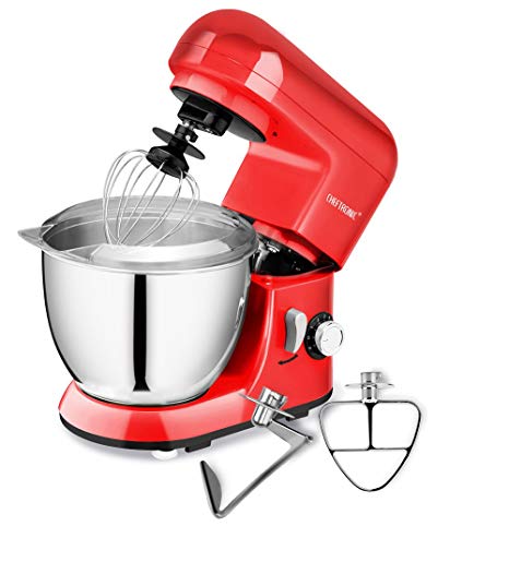 CHEFTRONIC Stand Mixer SM-985, 350W 6 Speeds Tilt-head Compact Kitchen Electric Mixer 4.2 Quart Stainless Steel Bowl with Pouring Shield for Mother's Day, Xmas, Wedding, Thanksgiving, Birthday Gift