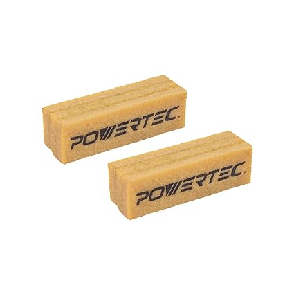 POWERTEC 71424V Abrasive Cleaning Stick for Sanding Belts & Discs | Natural Rubber Eraser - Woodworking Shop Tools for Sanding Perfection, 2 PK