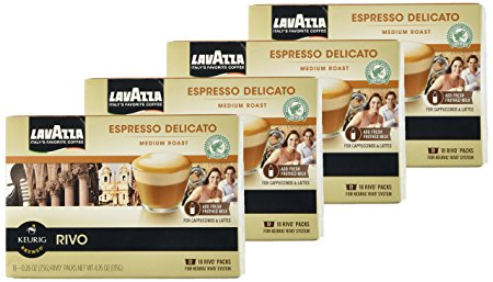 LAVAZZA ESPRESSO DELICATO 72 PACKS made for KEURIG RIVO SYSTEM