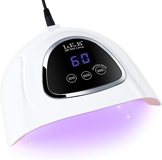 UV LED Nail Lamp, LKE LED Nail Lamp 72W UV Light for Nails with 3 Timer Setting & LCD Touch Display Screen Nail Lamp Nail Dryer UV Nail Lamp for Gel Nail Polish Curing Lamp