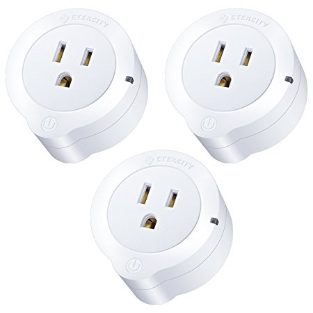 Etekcity 3 Pack WiFi Smart Plug Mini Outlet with Energy Monitoring, Works with Amazon Alexa Echo, No Hub Required, 1 Minute to Set Up, White