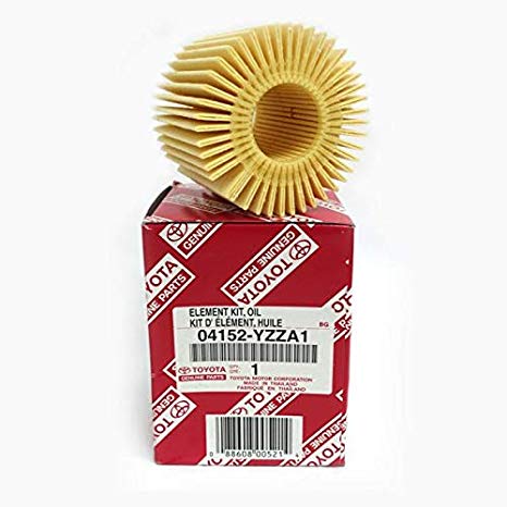 Toyota Genuine Parts 04152-YZZA1 Oil Filter and 90430-12028 Oil Drain Plug Gasket Oil Change Kit