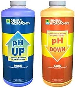 GH General Hydroponics pH Up and pH Down 1 Quart Combo Kit Water Adjuster Buffer