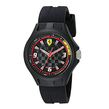 Ferrari Men's 0820001 Pit Crew Analog Display Quartz Black Watch