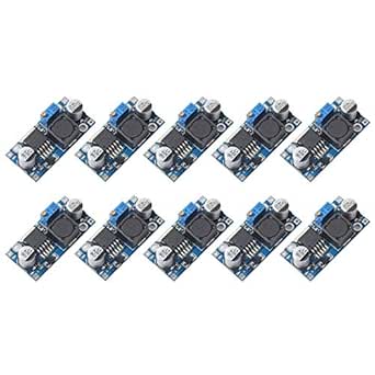 DEVMO 10 Pack LM2596 LM2596S DC-DC Step Down Variable Volt Regulator Input 3.0-40V Output 1.5-35V Adjustable Buck Converter Electronic Voltage Stabilizer Power Supply Module