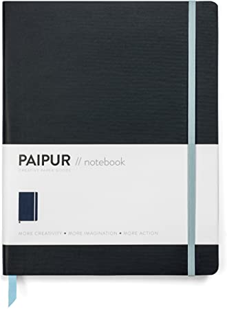 Premium Bullet Journal with Lined   Dotted Notebook Paper ~ WIDE 0.39" Spacing ~ Large 9.75" x 7.5" Softcover ~ Luxe 100 GSM Paper for All Pens with No Bleed