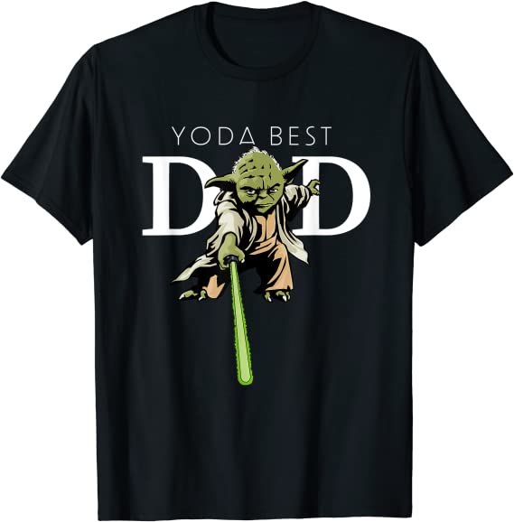 Star Wars Yoda Lightsaber Best Dad Father's Day Men's T-Shirt