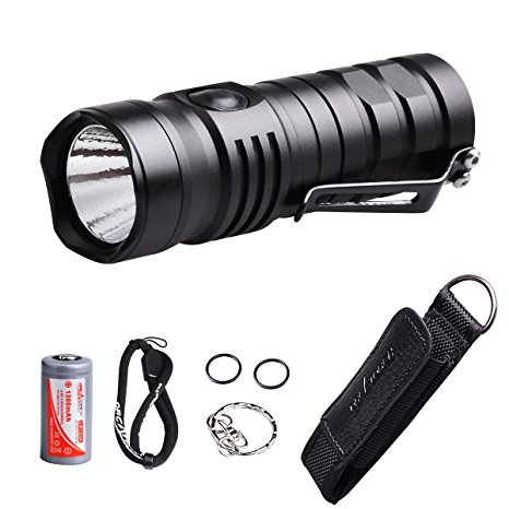 ORCATORCH ES10 Mini Keychain Tactical Flashlight With Reversible Clip Include 1CR123A Battery, Waterproof 2M Hiking\Camping Portable Flashlight