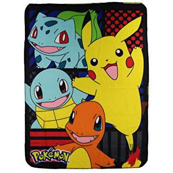 Kids Fleece Throw Blankets 45" x 60" Several Options (Pokemon Pikachu and Friends)