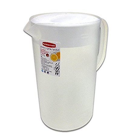 Rubbermaid Clear, 1 Gallon Classic Pitcher With White lid