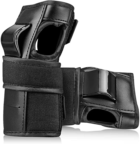 Wrist Guards with Palm Protection Pads for Adults and Kids, Adjustable Wrist Palms Protective Gear for Skateboarding, Longboarding, Roller Blading, Inline Skating, Snowboarding