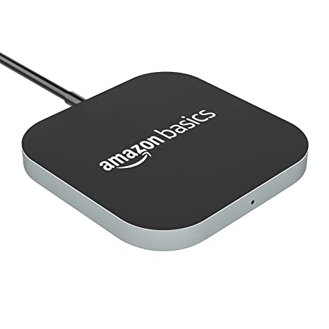 Amazon Basics Magnetic Wireless Charger | 15W Max Fast Charging Square Pad | Compatible with iPhone 13/13 Pro/13 Mini/13 ProMax/12/11, Samsung Galaxy S21/S20/Note 10/Edge Note 20Ultra/S10, AirPods Pro