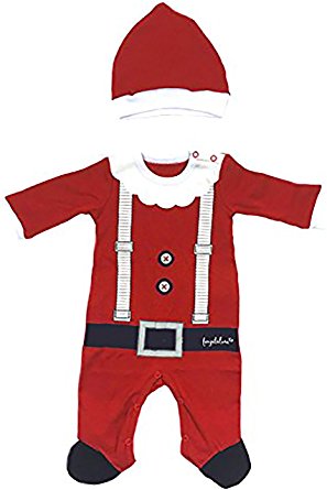 Fayebeline Christmas Pajamas by Fayfaire Boutique | Adorable Santa Suit With Hat NB-12M