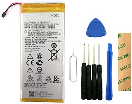 for Motorola Moto G6 XT1806 Replacement Battery HG30 Free Adhesive Tool