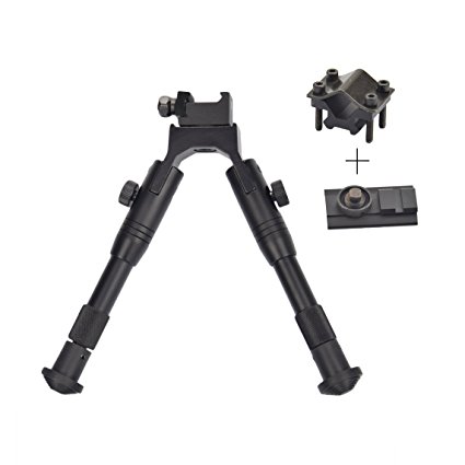 Feyachi 3 in 1 Tactical Riflebipod   Rail Mount Adapter   Barrel Clamp Adjustable Height from 6.5" to 7.0" for Hunting