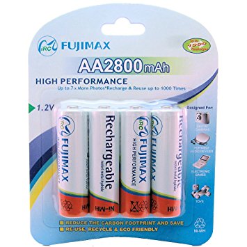 Fujimax AA 2800 mAh Rechargeable Batteries