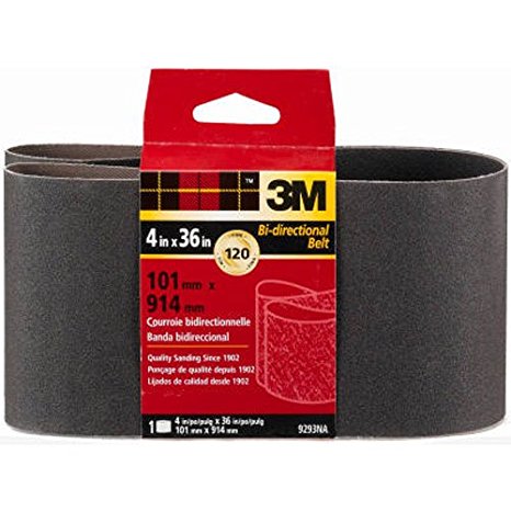 3M 9293NA Heavy Duty Power Sanding Belts, 4-Inch by 36-Inch, Fine, 1-pack
