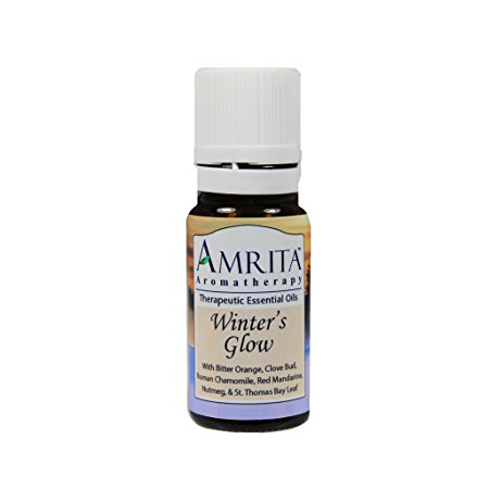 Winters Glow Synergy Blend (Natural Immune System Support) By Amrita Aromatherapy with Therapeutic Grade Essential Oils of Roman Chamomile, Bay Leaf, Bitter Orange, Red Mandarine, Nutmeg and Clove Bud