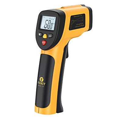 FIXKIT Digital Laser Infrared Thermometer, Non-contact Accurate Surface Temperature Gun with Laser Sight MAX Display (-58℉~842℉/-50℃～450℃)