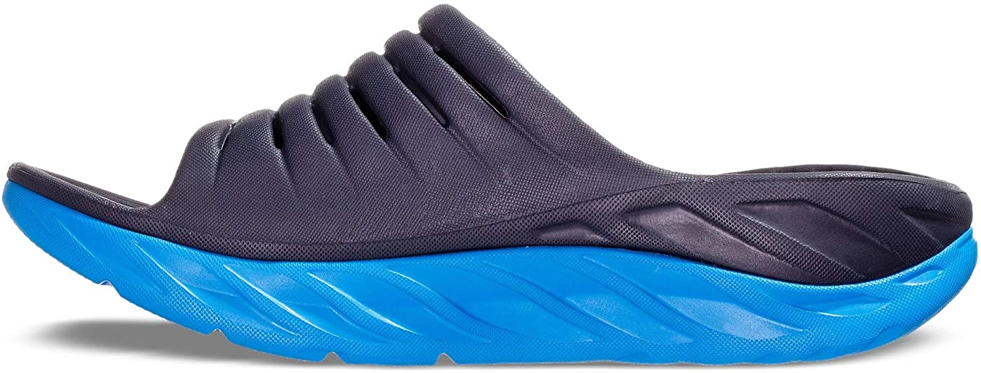 Hoka One One Ora Recovery Slide 2 Sandals Men Ebony/Dresden Blue 2019 Running Shoes