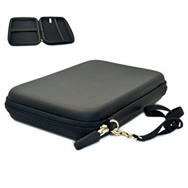Hard Shell Travel Carrying Case EVA Bag Zipper Cover Pouch for 6" 7" GPS Navigation Garmin Nuvi TomTom Magellan Mio ( Black )