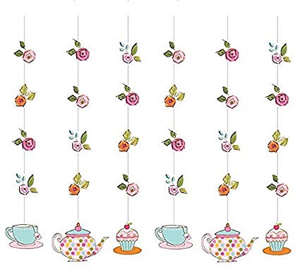 Tea Time Hanging Cutouts Danglers Party Decoration by Creative Converting (2-Pack)